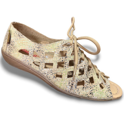 Romulo Sandalia Cuero Beige Mujer Ref 8202